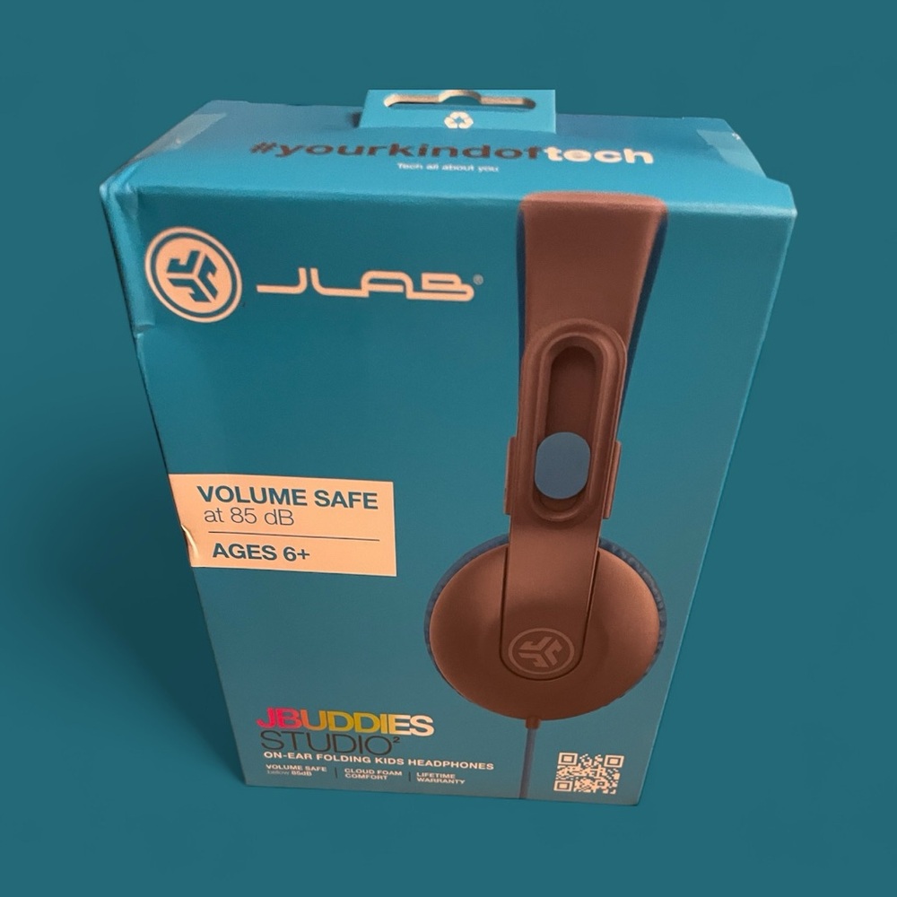 JBuddies Studio Kids On-Ear Headphones - Black and blue
